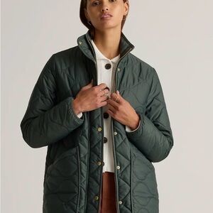 Quince Featherless Quilted Long Jacket - size large